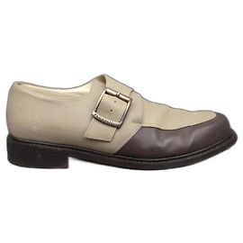 derbies à boucle Paraboot p 44 Beige Marron foncé