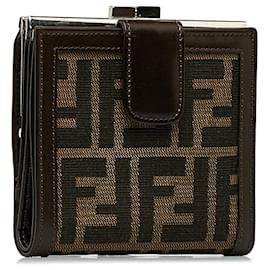 Fendi-Fendi Brown Zucca Bifold wallet-Brown