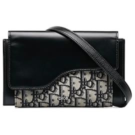 Dior-Borsa a tracolla Dior Black Oblique Elite-Nero