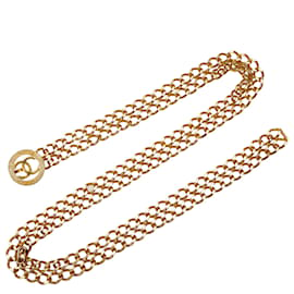 Chanel-Cinturón Chanel Gold CC con eslabones de cadena-Dorado