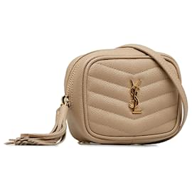 Saint Laurent-Saint Laurent Brown Baby Lou Camera Bag-Brown,Beige