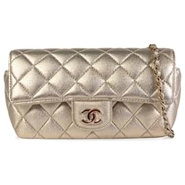 Chanel-Chanel Gold Lambskin Classic Glasses Case on Chain-Golden