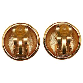 Chanel-Chanel Gold CC Clip On Earrings-Golden