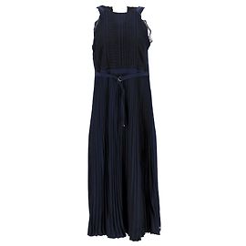 Tommy Hilfiger Womens Fitted Dress in Navy Blue Polyester Navy blue