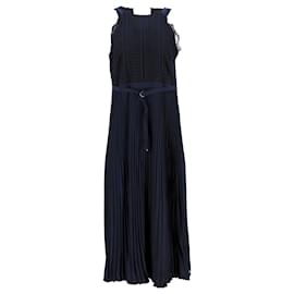 Tommy Hilfiger-Tommy Hilfiger Womens Fitted Dress in Navy Blue Polyester-Navy blue