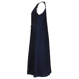Tommy Hilfiger-Tommy Hilfiger Womens Fitted Dress in Navy Blue Polyester-Navy blue