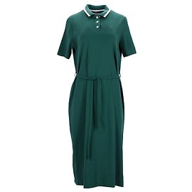 Tommy Hilfiger Vestido tipo polo elástico de algodón para mujer en algodón verde Verde