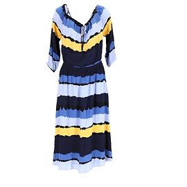 Tommy Hilfiger Damen Batik-Midikleid Mehrfarben