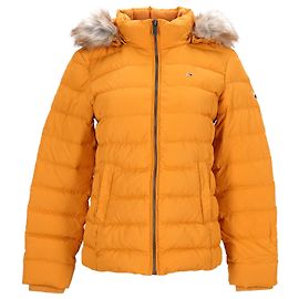 Tommy Hilfiger Chaqueta de plumón con capucha Essential para mujer Amarillo