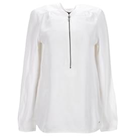 Tommy Hilfiger-Womens Long Sleeve Blouse-White,Cream