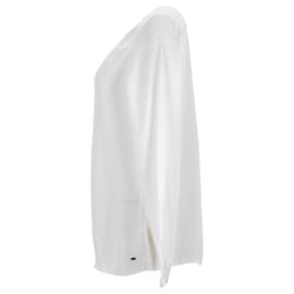 Tommy Hilfiger-Blusa de manga larga para mujer-Blanco,Crudo