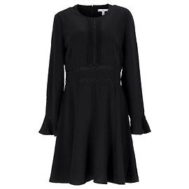 Tommy Hilfiger Womens Exclusive Black Lace Panel Dress in Black Polyester Black