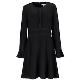 Tommy Hilfiger-Tommy Hilfiger Womens Exclusive Black Lace Panel Dress in Black Polyester-Black