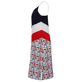 Tommy Hilfiger-Tommy Hilfiger Womens Colour Blocked Midi Dress in Multicolor Polyester-Multiple colors