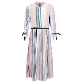 Tommy Hilfiger-Tommy Hilfiger Womens Pleated Stripe Dress in Multicolor Polyester-Multiple colors
