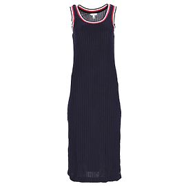 Tommy Hilfiger Damen-Kleid mit regulärer Passform aus marineblauer Viskose Marineblau