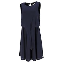 Tommy Hilfiger-Tommy Hilfiger Womens Knot Dress in Navy Blue Polyester-Navy blue