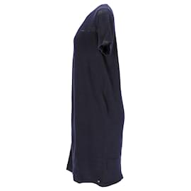 Tommy Hilfiger-Tommy Hilfiger Vestido estilo jersey de malla para mujer en algodón azul marino-Azul marino