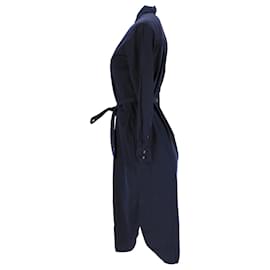 Tommy Hilfiger-Tommy Hilfiger Vestido camisero midi esencial para mujer en algodón azul marino-Azul marino