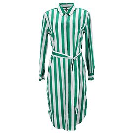 Tommy Hilfiger Essential Midi-Hemdkleid für Damen aus grüner Baumwolle Grün