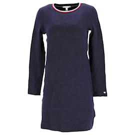 Tommy Hilfiger-Tommy Hilfiger Womens Reversible Mini Dress in Navy Blue Cotton-Navy blue