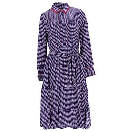 Tommy Hilfiger Vestido de manga larga con estampado de monogramas en viscosa multicolor para mujer Multicolor