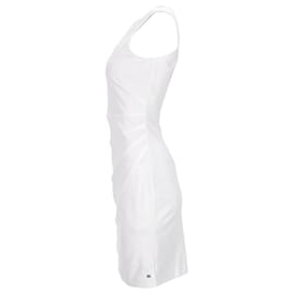 Tommy Hilfiger-Mini abito aderente senza maniche da donna Tommy Hilfiger in poliestere color crema-Bianco,Crudo