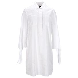 Tommy Hilfiger Vestido camisero de algodón crujiente para mujer Blanco