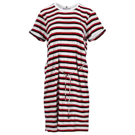 Tommy Hilfiger-Tommy Hilfiger Vestido estilo camiseta a rayas para mujer en algodón multicolor-Multicolor