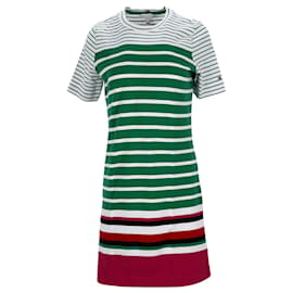 Tommy Hilfiger-Tommy Hilfiger Womens Colour Blocked Crew Neck Dress in Multicolor Cotton-Multiple colors