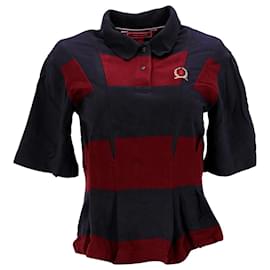 Tommy Hilfiger-Tommy Hilfiger Womens Cotton Flare Polo in Navy Blue Cotton-Navy blue