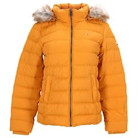 Tommy Hilfiger-Womens Essential Hooded Down Jacket-Yellow