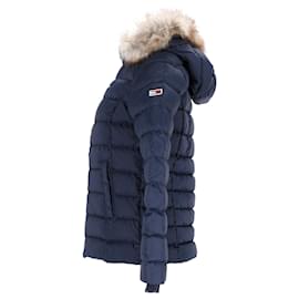 Tommy Hilfiger-Doudoune à capuche Essential pour femme-Bleu Marine