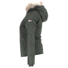 Tommy Hilfiger-Womens Hooded Down Jacket-Green