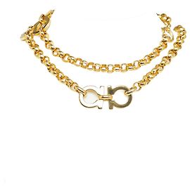 Salvatore Ferragamo Collar de cadena Gancini Dorado
