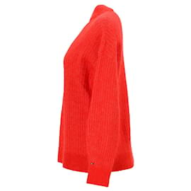Tommy Hilfiger-Pull en laine d'alpaga à col roulé pour femme-Orange