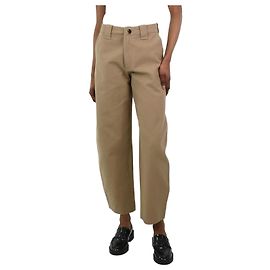 Ganni Neutrale Hose mit weitem Bein – Größe EU 34 Beige