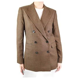 Etro-Blazer in lana marrone con petto foderato - taglia UK 12-Marrone