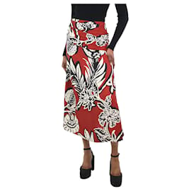 Autre Marque-Rust printed midi skirt - size UK 4-Other