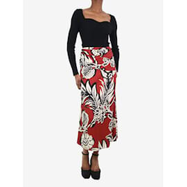 Autre Marque-Rust printed midi skirt - size UK 4-Other