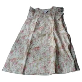 Bonpoint-Vestido de algodón flores 12 años nuevo en blister-Multicolor