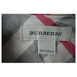 Burberry-BURBERRY Vestido xadrez de algodão 10 ans-Multicor