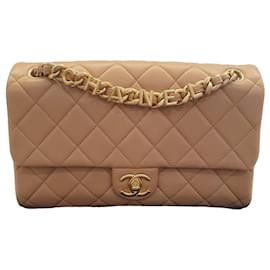 Borsa Chanel in pelle trapuntata color cammello Cammello