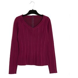 Alaïa BURGUNDER PULLOVER FR36/38 Bordeaux