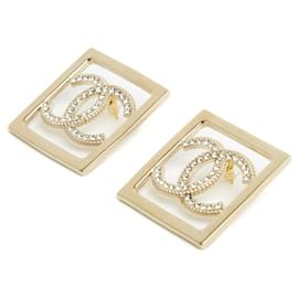 Chanel-Chanel 2023 CC Stud Earrings-Golden