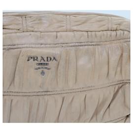 Prada-PRADA Shoulder Bag Leather Beige Auth bs10149-Beige
