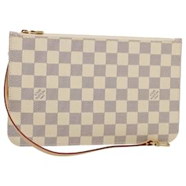 Louis Vuitton-Bolsa LOUIS VUITTON Damier Azur Neverfull MM LV Auth 59720-Outro