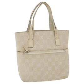 Gucci-GUCCI GG Canvas Hand Bag Cream 002 1079 001998 auth 59559-Cream