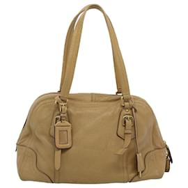 Prada-PRADA Shoulder Bag Leather Beige Auth ep2416-Beige