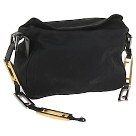 Fendi-FENDI Shoulder Bag Nylon Black Auth ac2440-Black